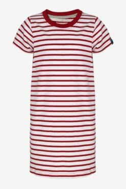 Ringel Kleid Aus Reiner Bio-Baumwolle Für Mädchen