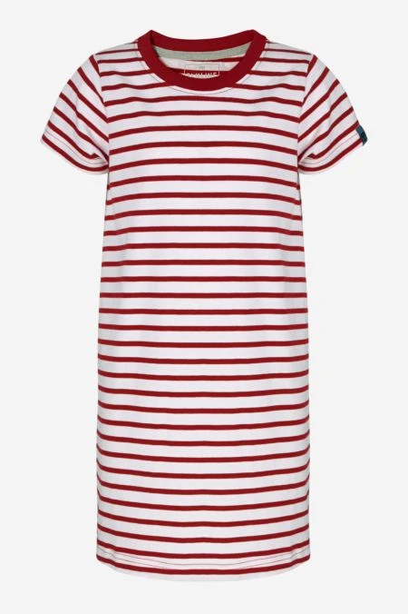 Ringel Kleid Aus Reiner Bio-Baumwolle Für Mädchen 3 Ringel Kleid Aus Reiner Bio-Baumwolle Für Mädchen