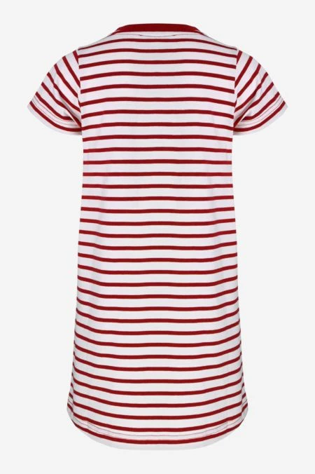 Ringel Kleid Aus Reiner Bio-Baumwolle Für Mädchen 4 Ringel Kleid Aus Reiner Bio-Baumwolle Für Mädchen – Bild 2